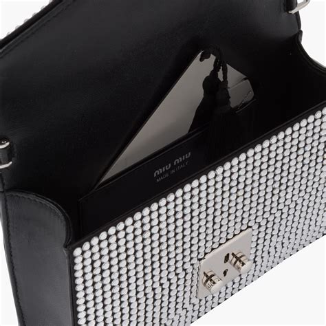 miu miu confidential crystal|Miu Confidential nappa leather and crystal bag.